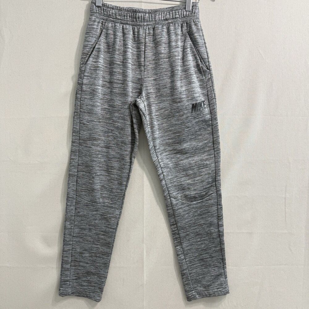 Nike Boys Medium Gray Therma Fleece Sweatpants Joggers Pants Dri-Fit CV9328-056